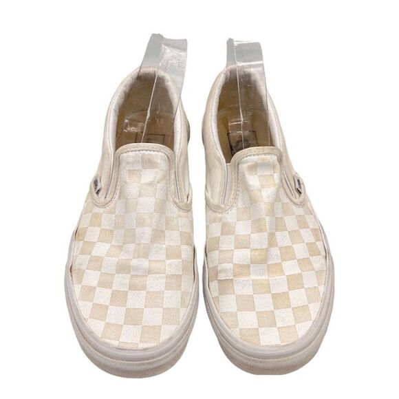 Vans Vault OG Era LX Checkboard Logo Size 7 Men's Shoes Tan And White - Picture 2 of 12